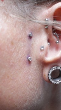 surface tragus piercings