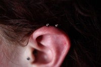 vertical helix piercing
