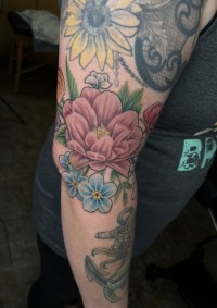color tattoo of a flower