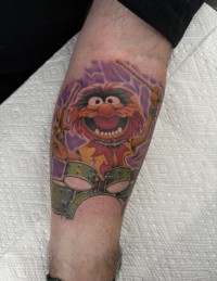 color tattoo of the character animal