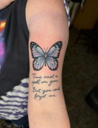 color tattoo of a butterfly